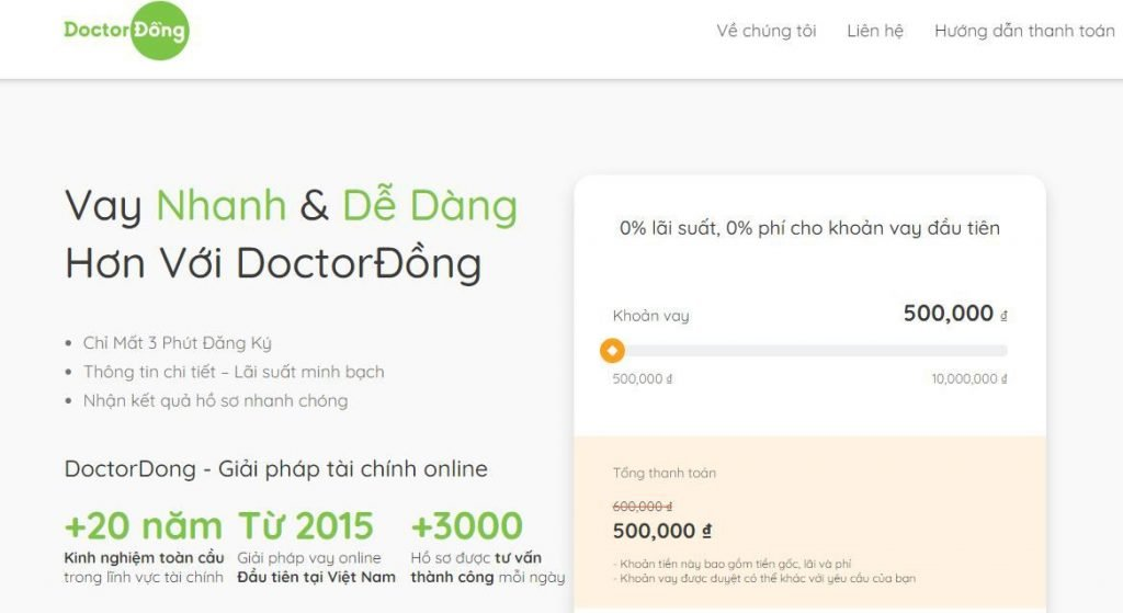 App vay tiền chấp nhận nợ xấu - Doctor Đồng